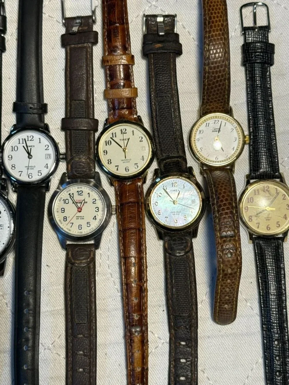Vintage & Modern Timex Watch Lot 31 Men’s Women’s Quartz Analog Leather Metal